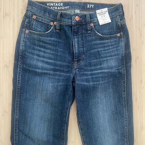 J Crew 9" Mid-Rise Vintage Slim Straight - Size 27 Tall